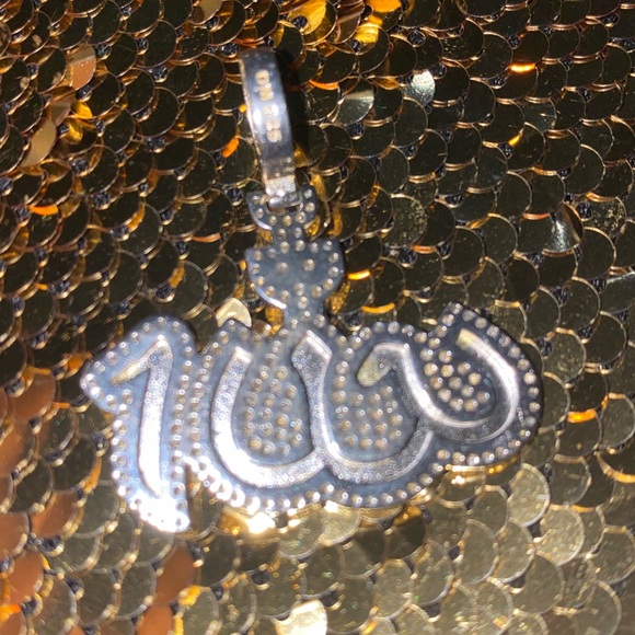 Real Diamond Allah pendant, Allah charm, NOT CZ NOT LAB MADE, Islamic Muslim Gem - Picture 4 of 6